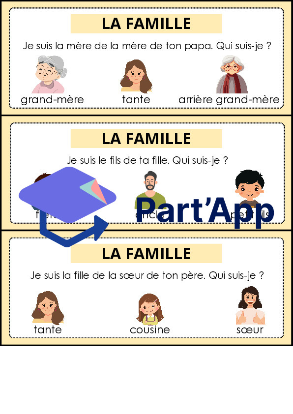 Devinettes sur le thème de la famille - Cartes à pince_4