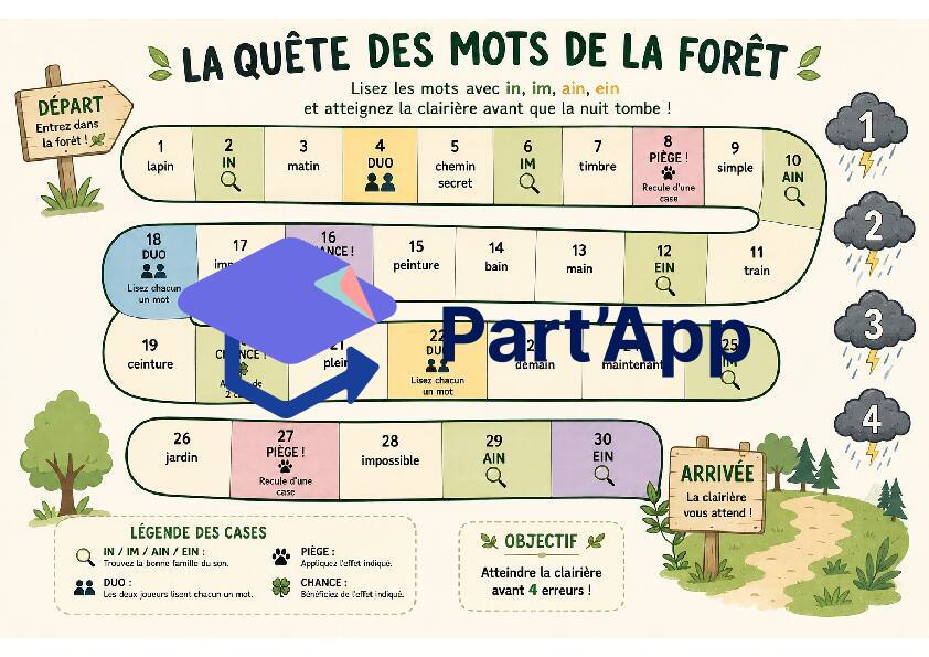 Jeu de piste - son in, im,ein,ain_2