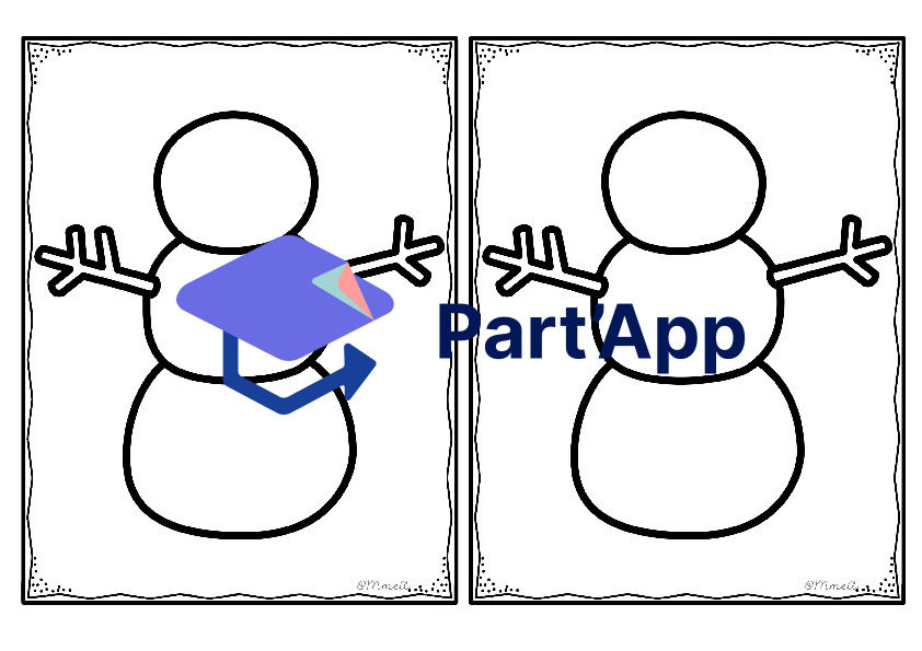 Complète le bonhomme de neige !_7