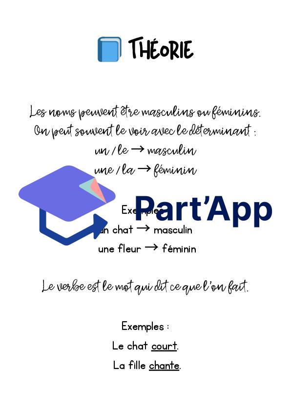 Ceinture d'orthographe ⚪ blanche – Genre et verbe_33