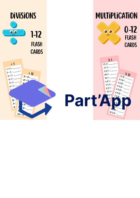 Flashcards Bandes Mathématiques – Multiplications et Divisions (0 à 12)_2