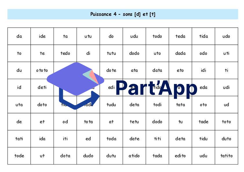 Français - puissance 4 - sons [d] et [t]_2