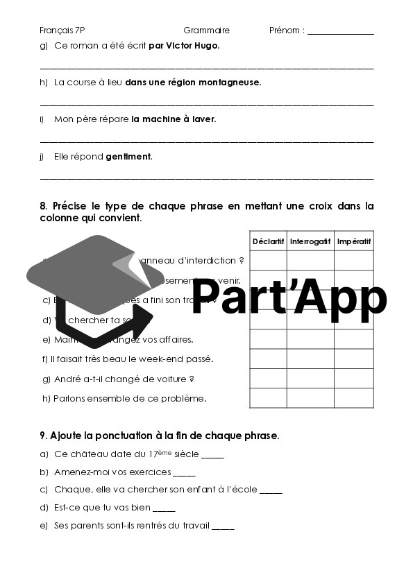 Les types de phrases (déclaratives, interrogative, impérative, exclamative)_7