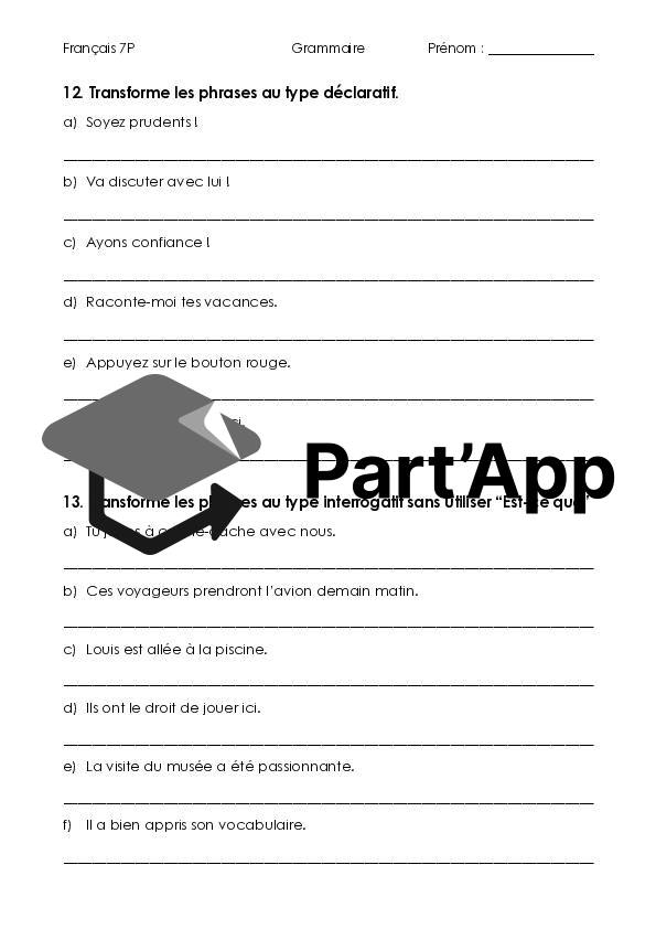 Les types de phrases (déclaratives, interrogative, impérative, exclamative)_9