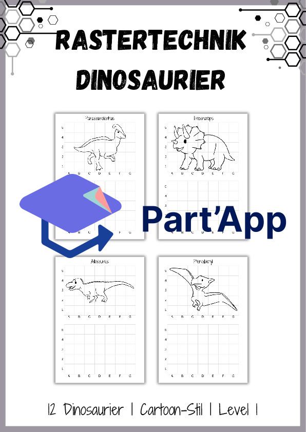 Technique de tramage des dinosaures - Niveau 1 - Apprendre à dessiner_2