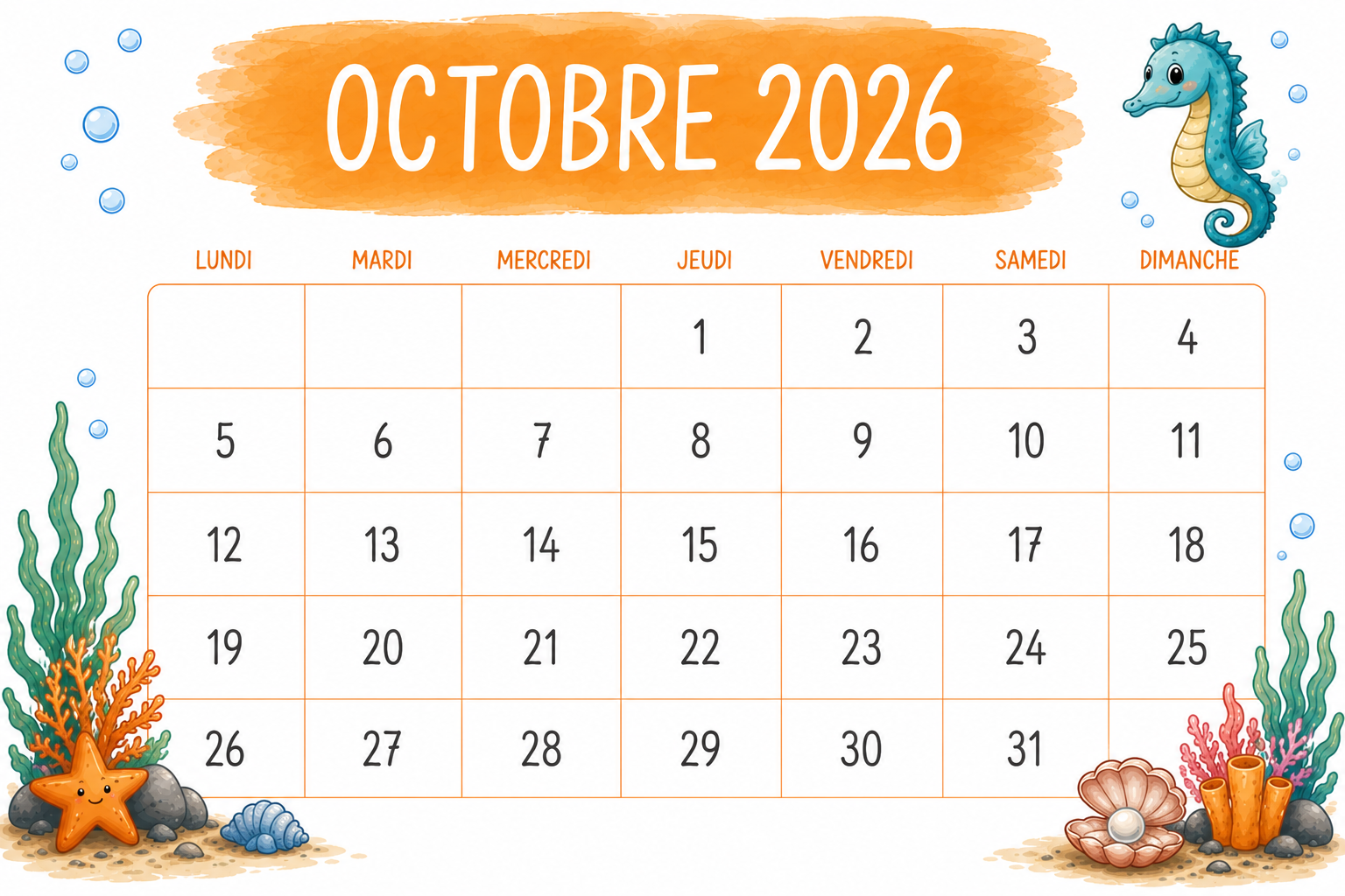Calendrier 2026-27 - Thème de la mer_3
