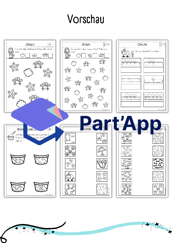 Mathe - Arbeitsblätter für Kindergarten: Sommer_4