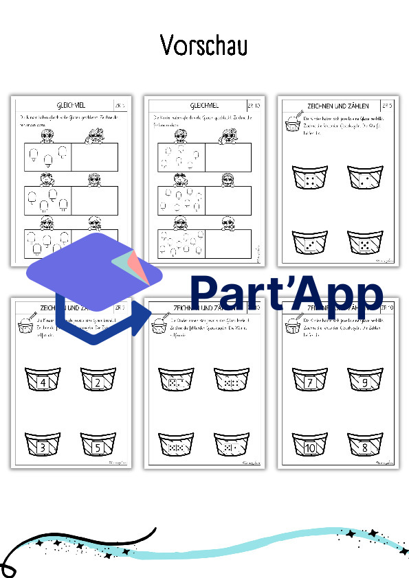 Mathe - Arbeitsblätter für Kindergarten: Sommer_5
