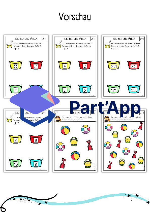 Mathe - Arbeitsblätter für Kindergarten: Sommer_8