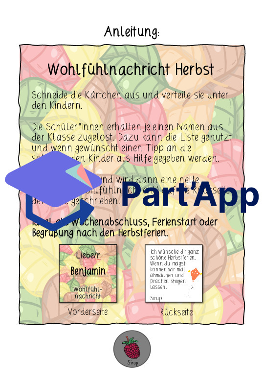 Wohlfühlnachricht Herbst - Schreibe etwas Nettes!_4