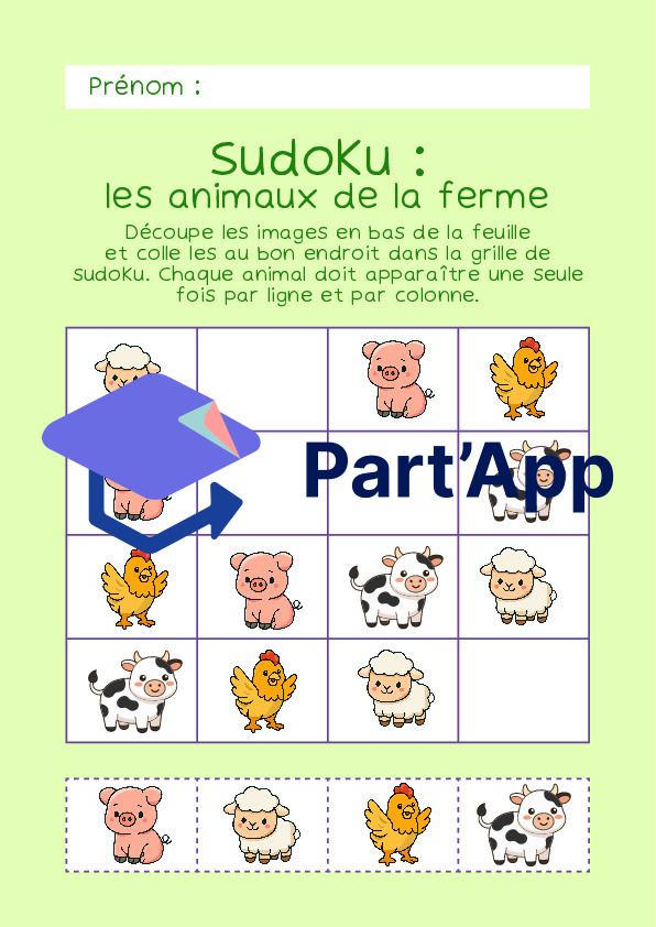 Sudoku les animaux de la forêt_2