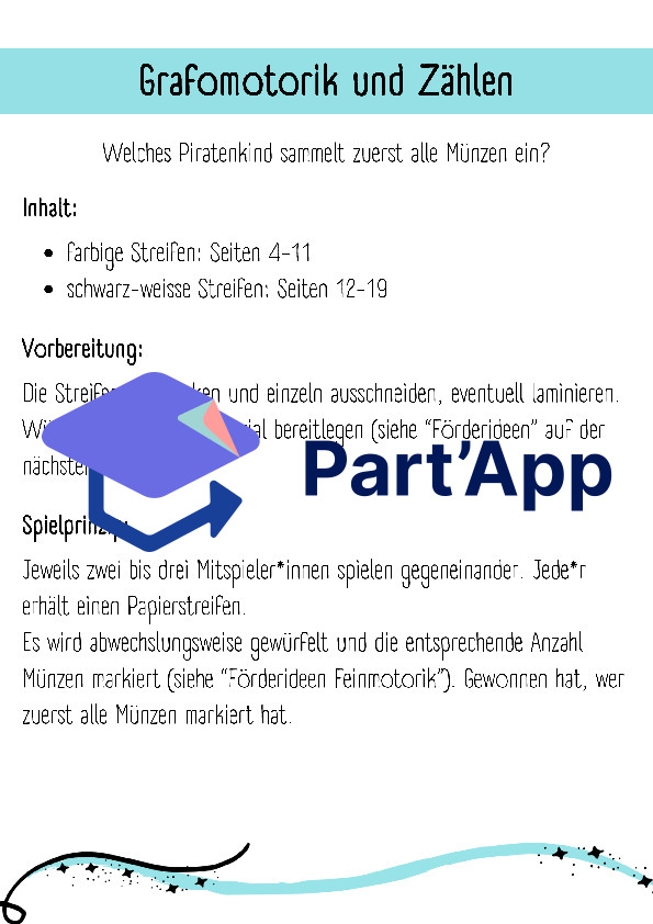 Grafomotorik und Zählen (Piraten / Kindergarten)_61