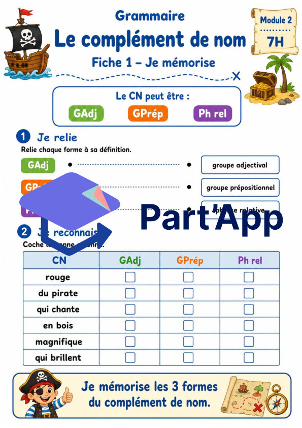 Grammaire 7H – Module 2 : le complément de nom_5