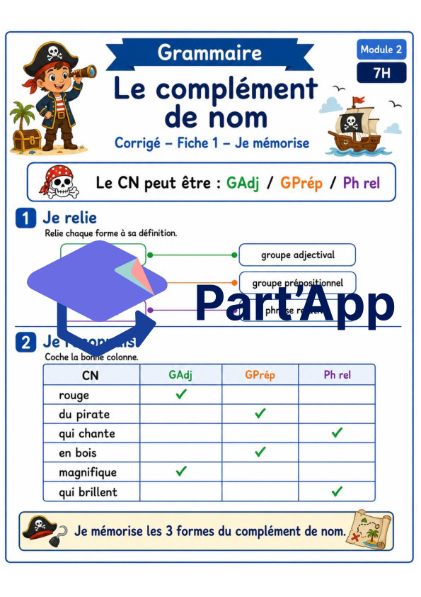 Grammaire 7H – Module 2 : le complément de nom_6