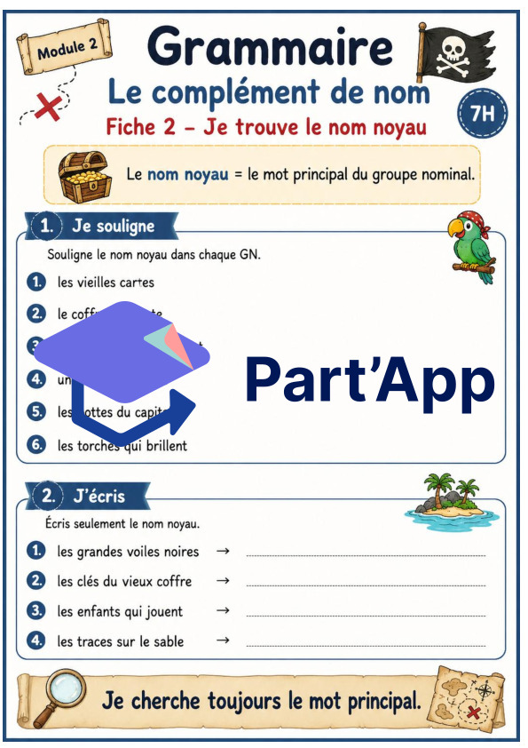 Grammaire 7H – Module 2 : le complément de nom_7