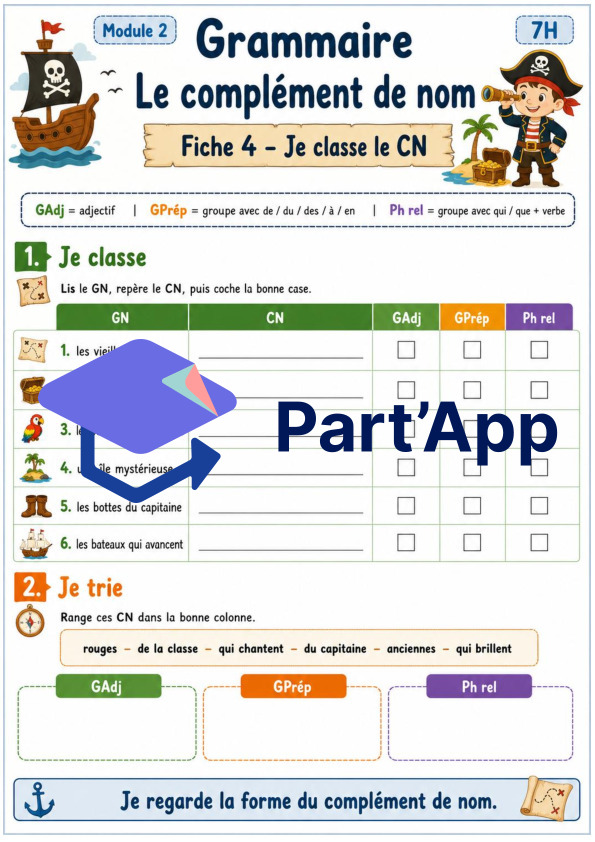 Grammaire 7H – Module 2 : le complément de nom_11