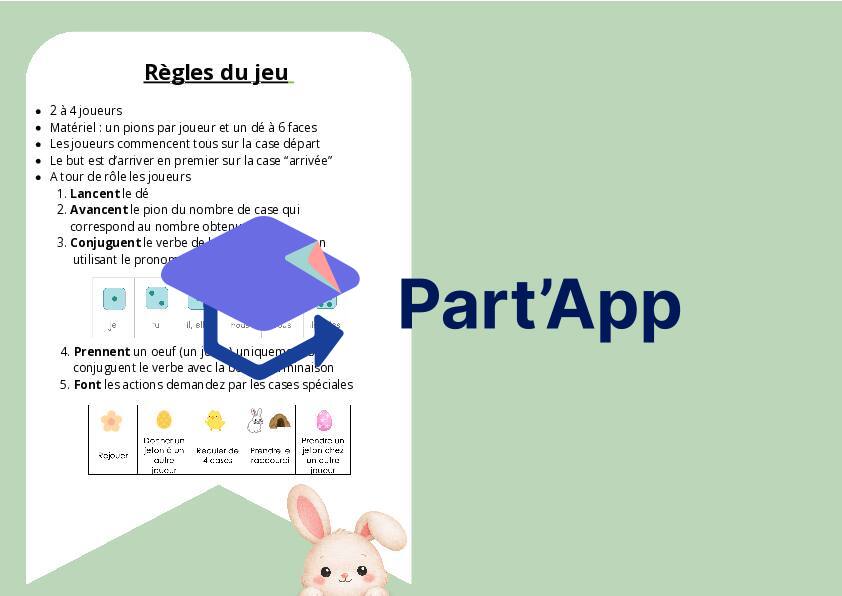 Jeu de conjugaison au présent des verbes en -er, thème de Pâques_3