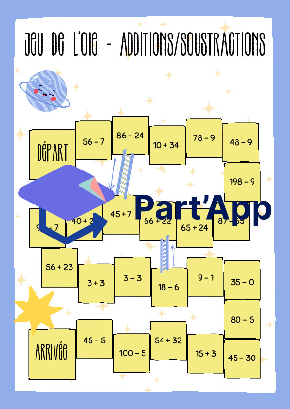 Jeu de l'oie - additions/soustractions_5