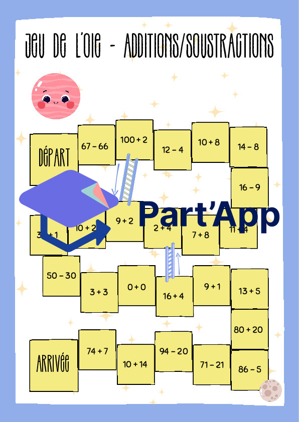 Jeu de l'oie - additions/soustractions_7