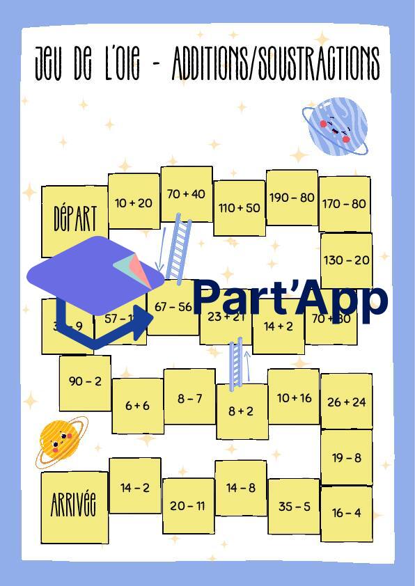 Jeu de l'oie - additions/soustractions_11