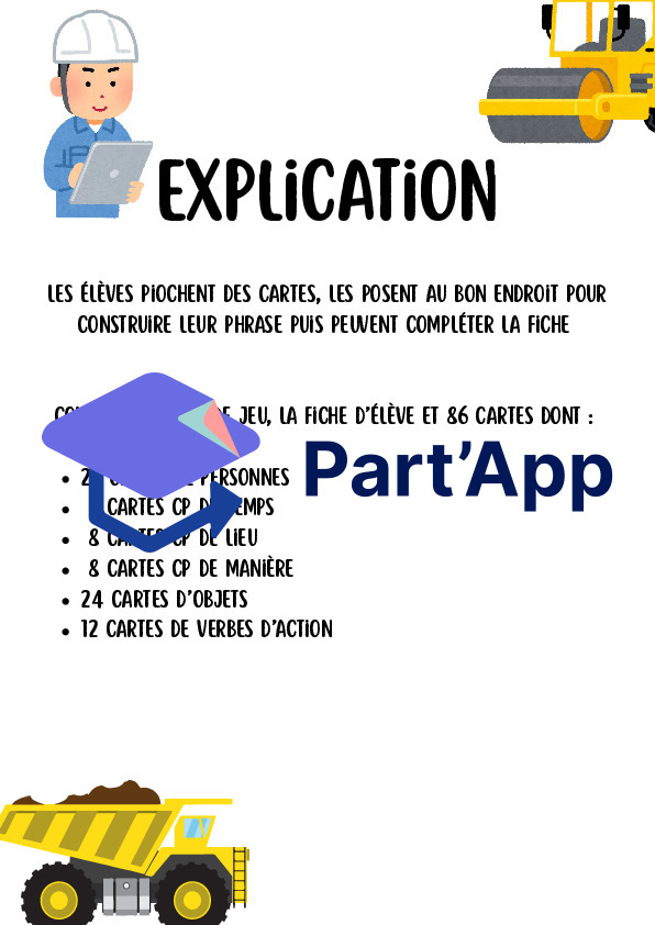 Jeu de construction de phrases riches à imprimer – Avec CP de lieu, manière et temps – 86 Cartes variées_3