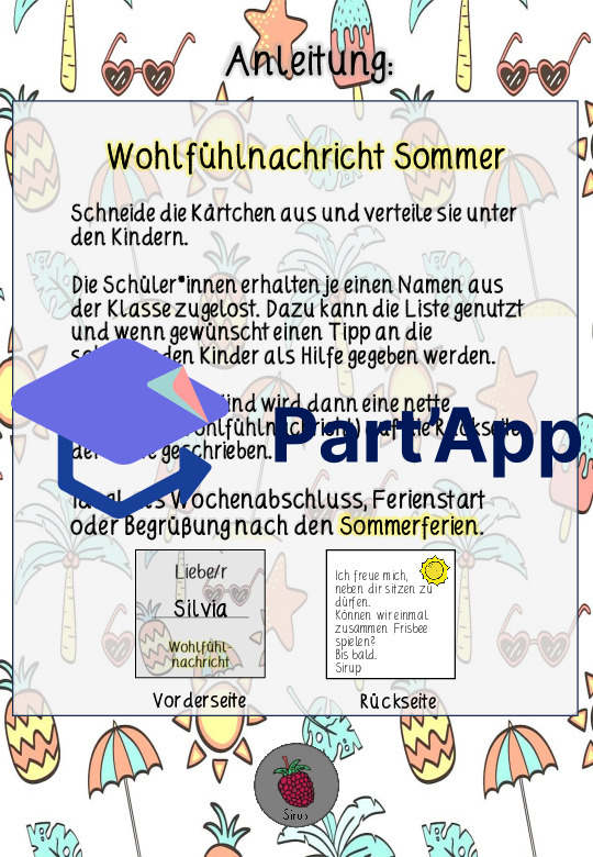 Wohlfühlnachricht Sommer - Schreibe etwas Nettes!_3