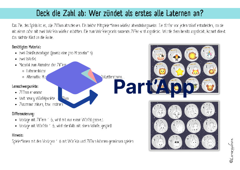 Spiel: Ziffern erkennen (Laternen / Laternenumzug / Laternenfest)_111