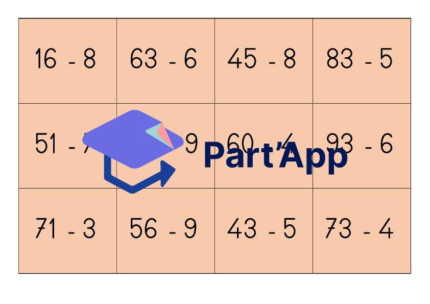 Memory additions/soustractions avec passage à la dizaine_16