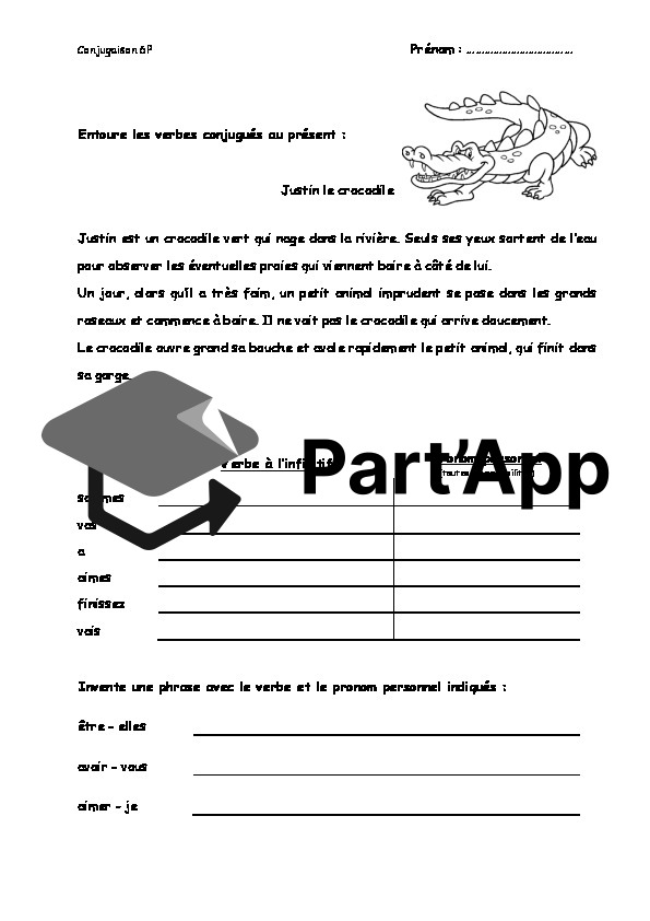 Fiches de verbes - 6P (présent)_6