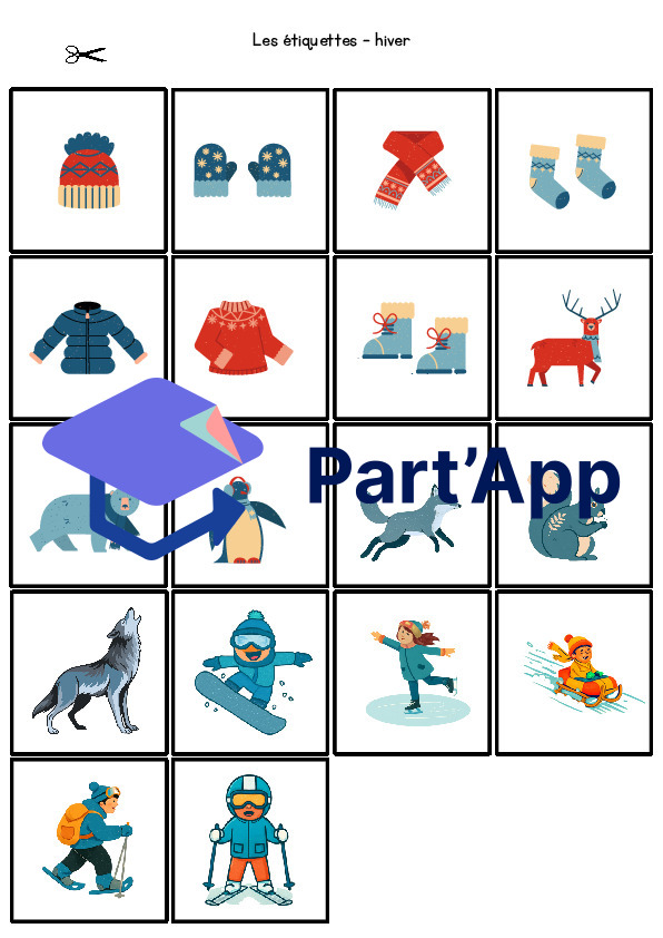 Cartes multi-usages – Vocabulaire d’hiver ❄️_2