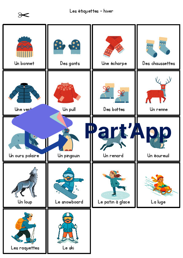Cartes multi-usages – Vocabulaire d’hiver ❄️_4