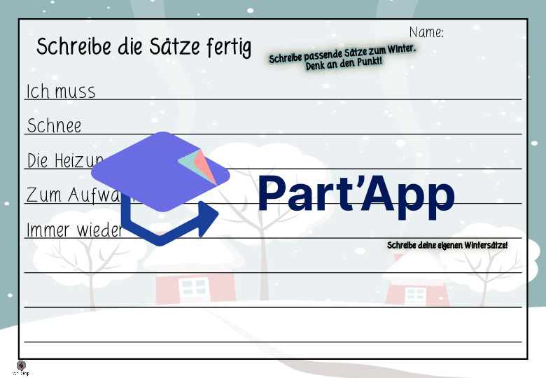 Wintersätze - Schreibe die Sätze fertig_6