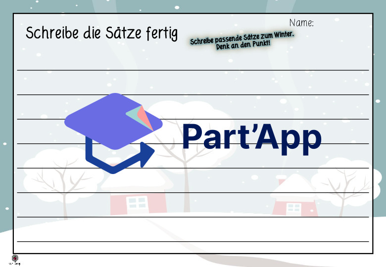 Wintersätze - Schreibe die Sätze fertig_7