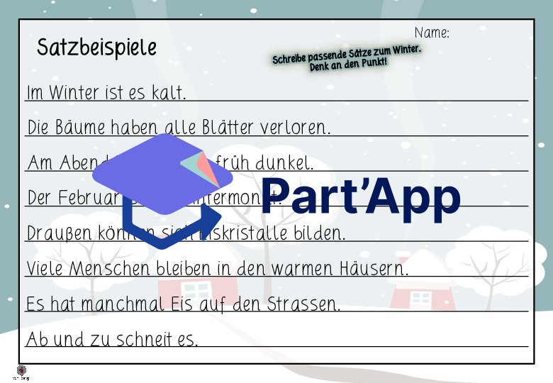 Wintersätze - Schreibe die Sätze fertig_8