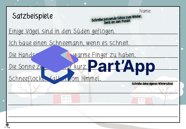 Wintersätze - Schreibe die Sätze fertig_9