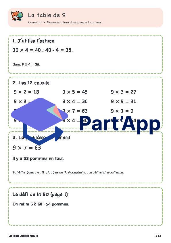 🦊 Les astuces des renards — 9. Table de 9 : dix fois moins une fois | 1 CHF 🦊_4