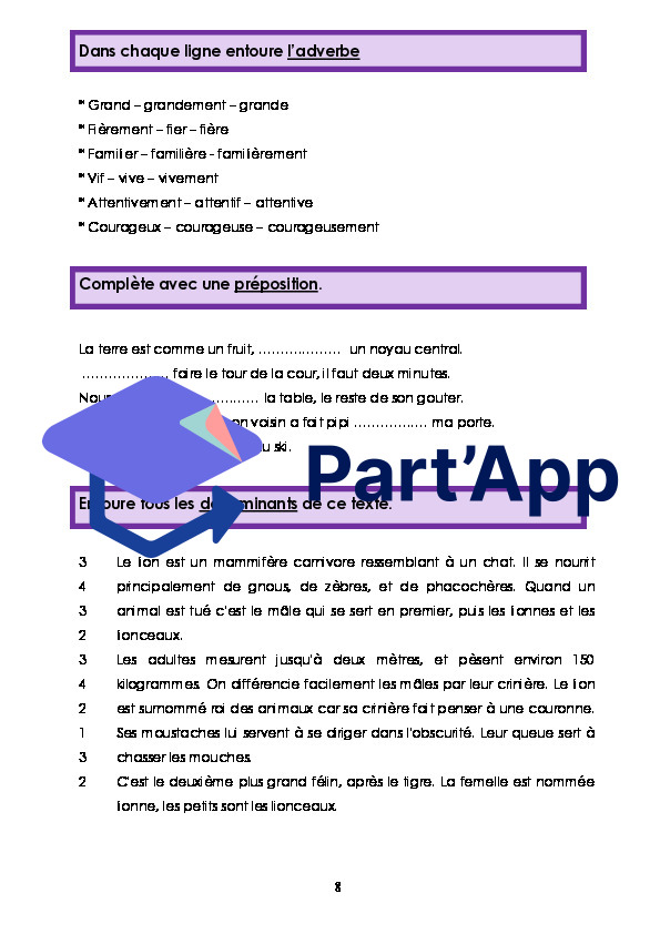 6P - La classe des mots  - Dossier de révision_9