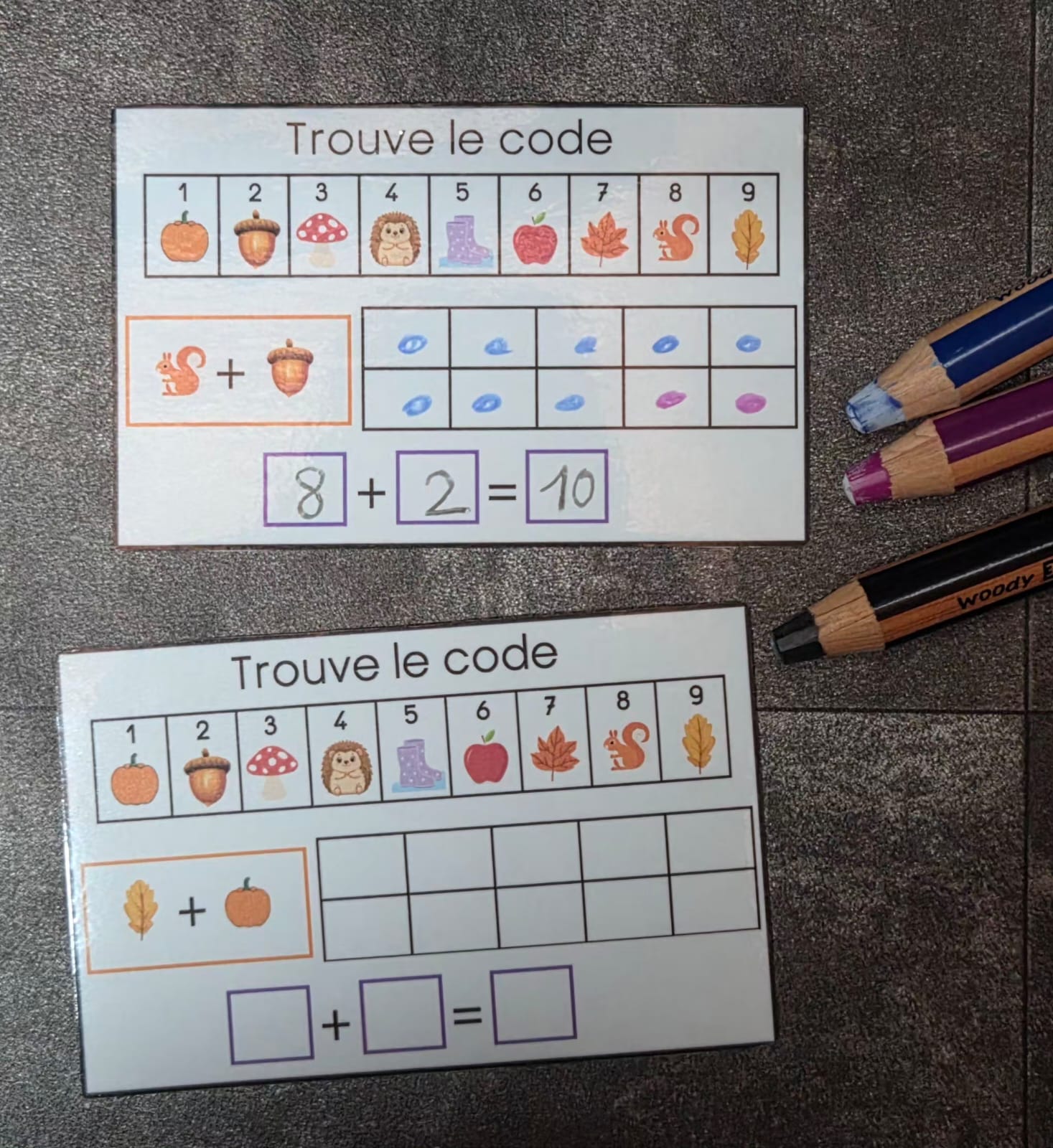 Code secret d'automne - Additions jusqu'à 10_2