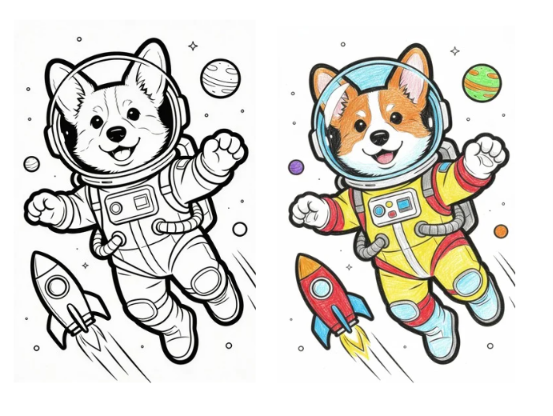 Les aventures du corgi — joli livre de coloriage pour enfants_3