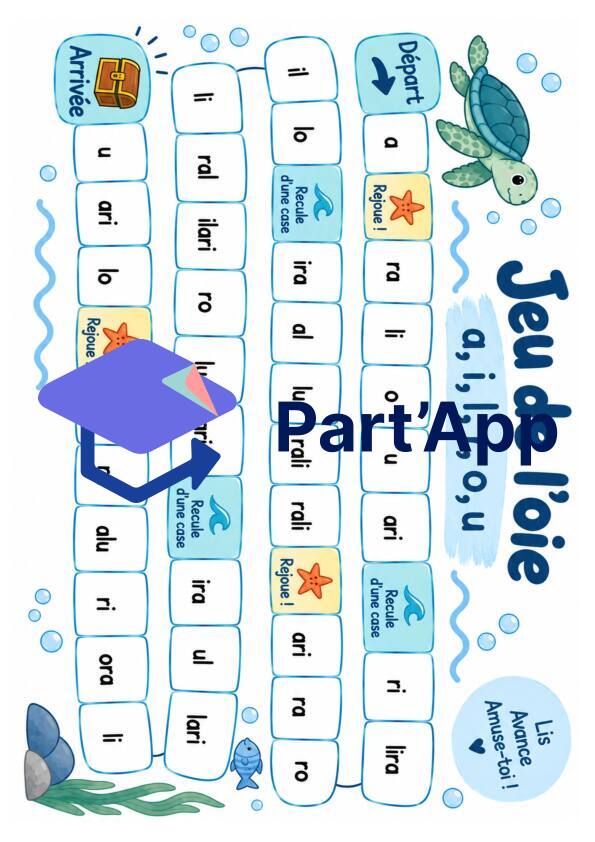 Jeu de l’oie de lecture 3P – Sons a, i, l, r, o, u | Nouveaux moyens de français_2