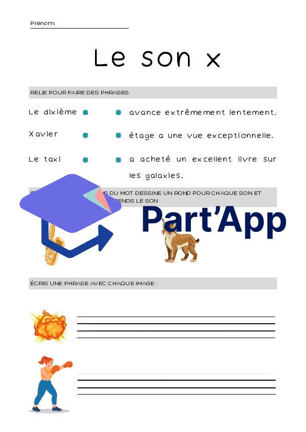 Fiche le son x - temps 6_2