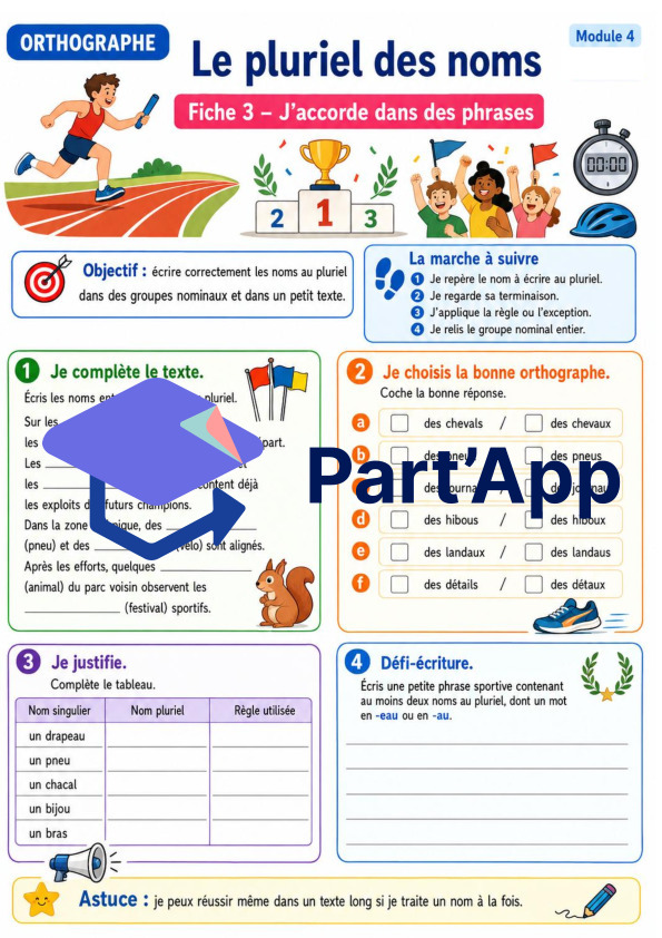 Orthographe 7H – Module 4 : le pluriel des noms_8