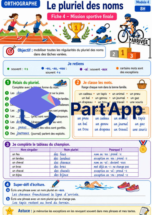 Orthographe 7H – Module 4 : le pluriel des noms_11