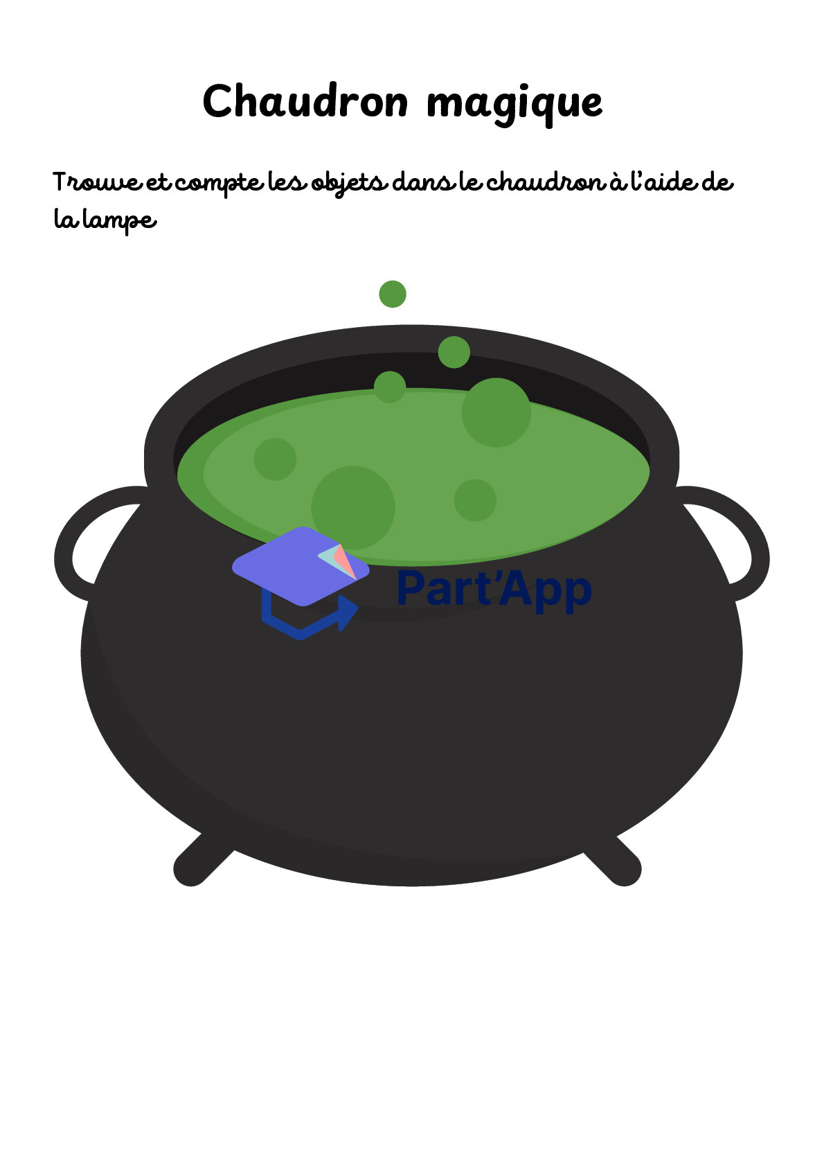 Le Chaudron Magique : Jeu de Dénombrement à la Lampe de Poche | 4 Versions incluses_2
