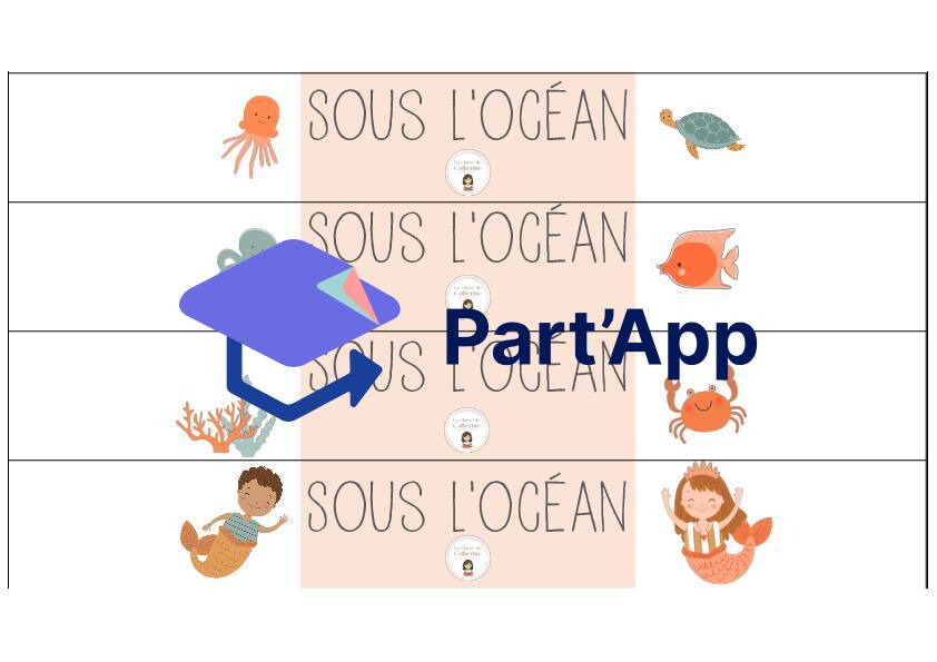 Étiquettes et page de Titre "sous l'océan"_150