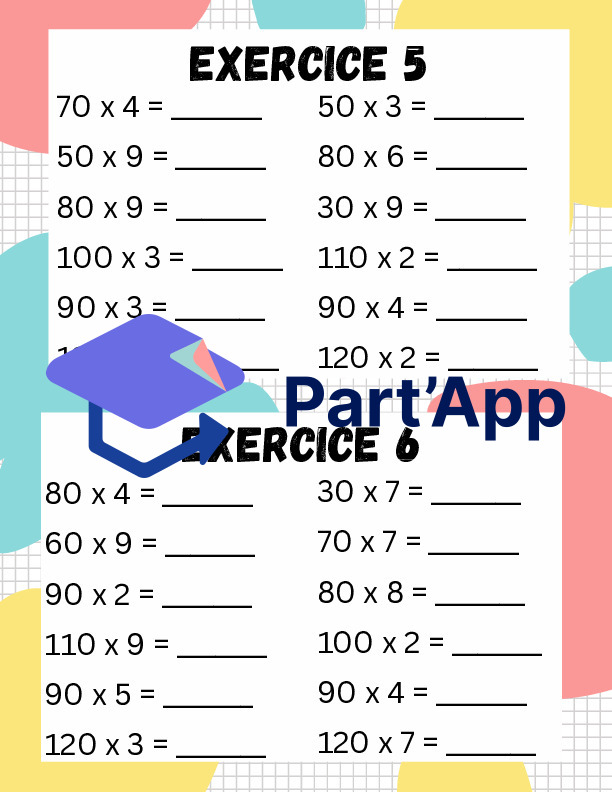 Cahier de multiplications : 5-6H_5