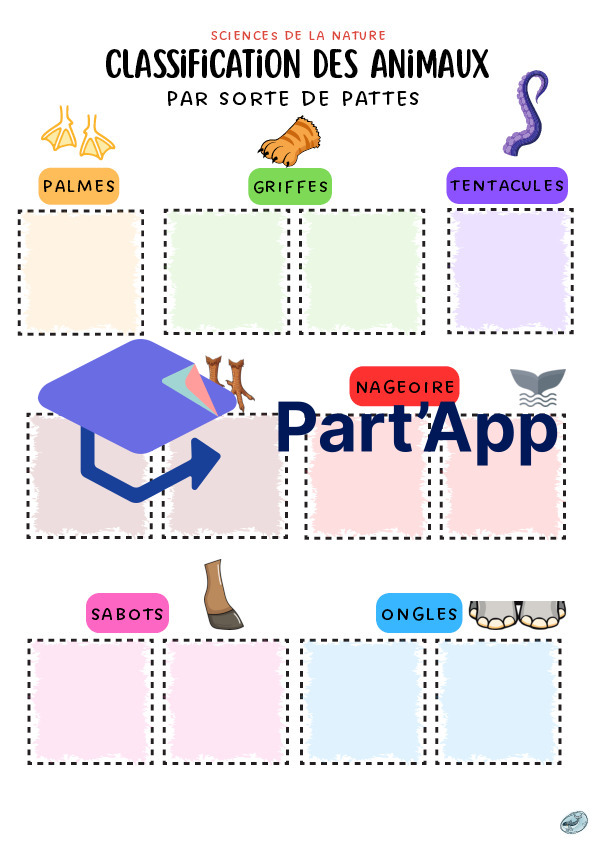 Classification des animaux | par types de pattes_2