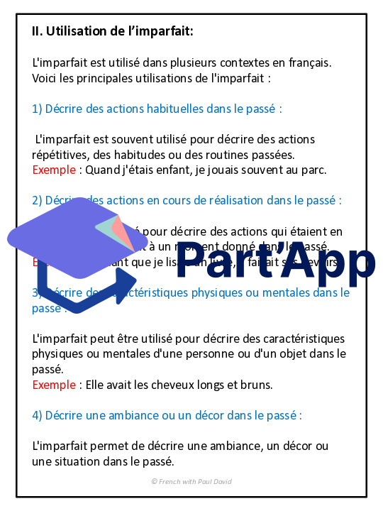 L'imparfait - Explications et exercices_8