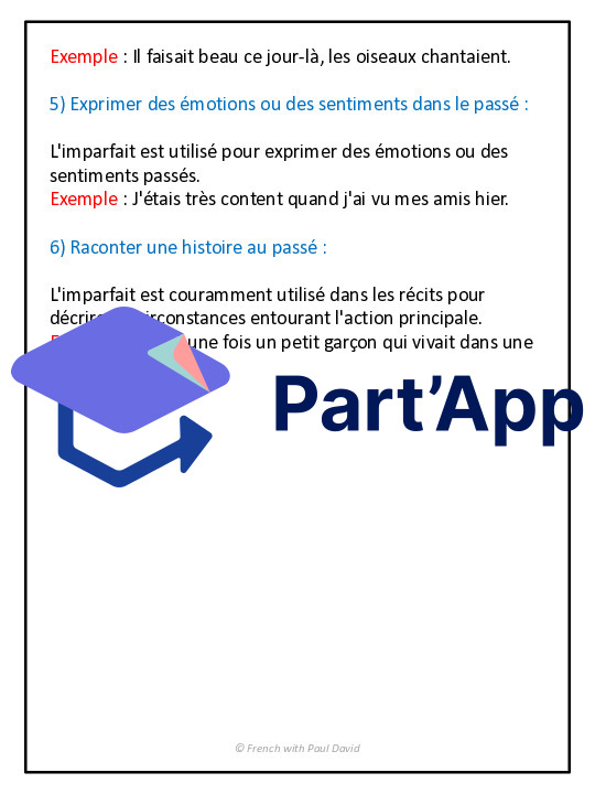 L'imparfait - Explications et exercices_9