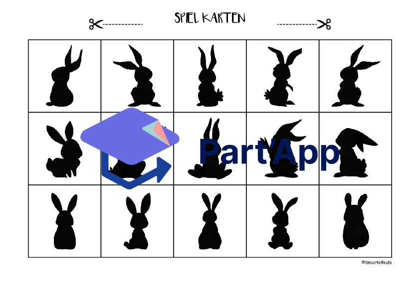 🐰🐣🐔🦋🐞🐝 Associer 5 silhouettes Printemps_3
